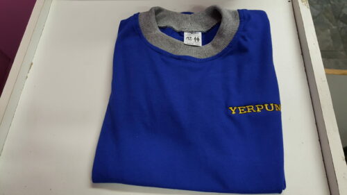 Polera Azul Manga Larga Yerp n Talla 16 Julia Confecciones
